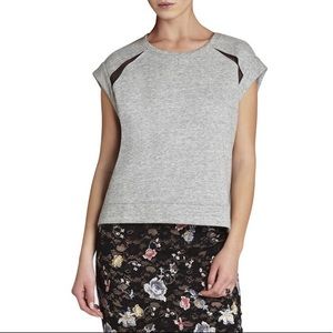 Bcbg Mesh Cut Sweatshirt